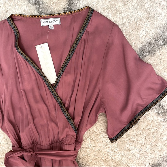 NWT!! PIPER & SCOOT | Boho Aztec Wrap Dress maxi - Picture 9 of 11